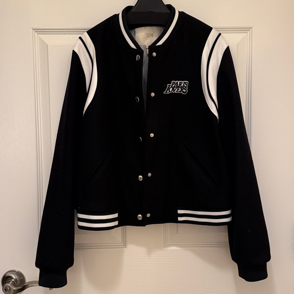 Maje Varsity Bomber Jacket